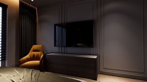 Master bedroom, view towards the window